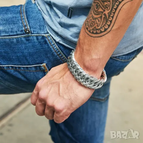 Buddha to Buddha Chain Big  -сребърна гривна, снимка 2 - Гривни - 50364843