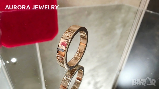 CARTIER Love Band Rose Gold Пръстен, снимка 2 - Пръстени - 53238607