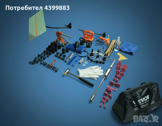 PDR комплек за изправяне на ламарина. Инструменти ПДР