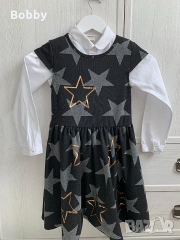 Рокля с бяла риза LC Waikiki 7-8 години