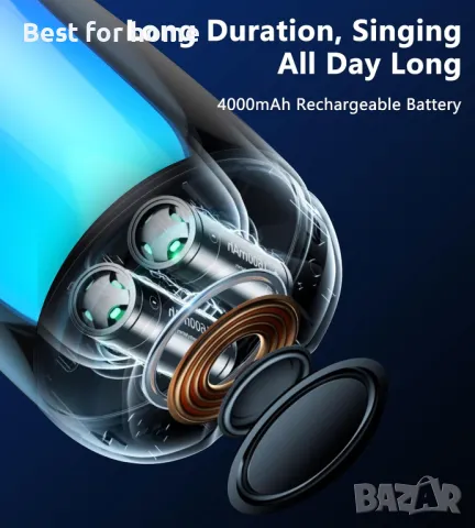 ALPOWL MAIKELU Професионално караоке, караоке 2 микрофона, снимка 4 - Караоке - 49118979