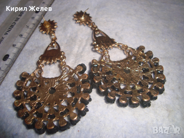 ПОЗЛАТЕНИ ФЛОРАЛНИ ВИНТИДЖ ОБЕЦИ ВЕЧЕРНИ 18952, снимка 7 - Обеци - 36470424