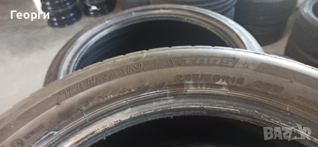 2бр. летни гуми 225/50/18 Bridgestone, снимка 6 - Гуми и джанти - 41205384