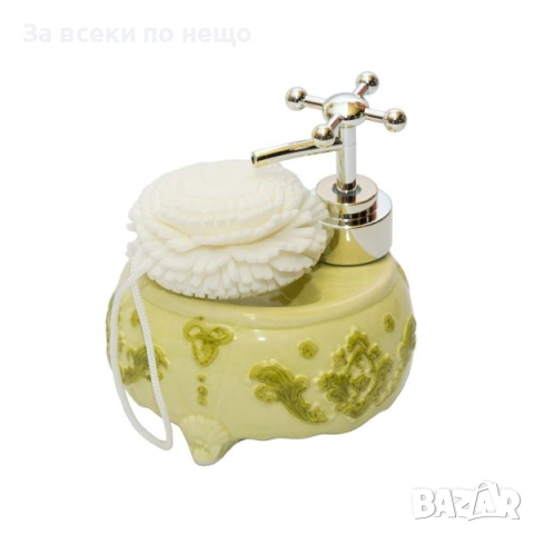 Керамичен диспенсър за течен сапун с поставка за гъба Код P1928, снимка 3 - Други стоки за дома - 53388883