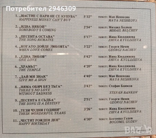 Мая Нешкова - Щастие с пари не се купува(1994), снимка 2 - CD дискове - 56104489