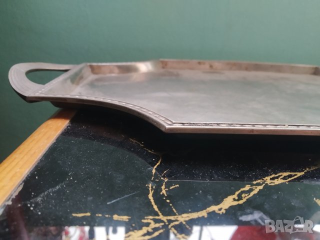 посребрен метален поднос арт нуво, снимка 5 - Други ценни предмети - 39467393