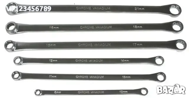 Ключове Екстра дълги звездогаечни от 8 до21 мм 6ч . Mar-Pol, снимка 2 - Ключове - 53838100