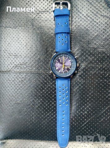 Мъжки ръчен Часовник Citizen Blue Angels World Chronograph дата,ден час в месеца, снимка 3 - Мъжки - 39795590
