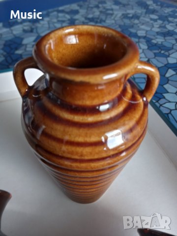 ✅Комплект от две мини вазички и амфора керамика, снимка 2 - Вази - 40643463