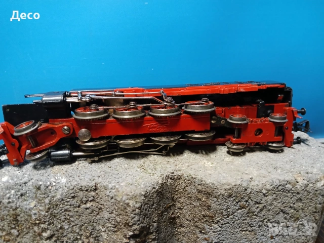 Стар масивен метален парен локомотив Fleischmann., снимка 6 - Колекции - 53658584