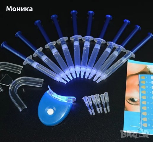 Стоматологичен комплект с гел за избелване на зъби+ Преносима синя светлина