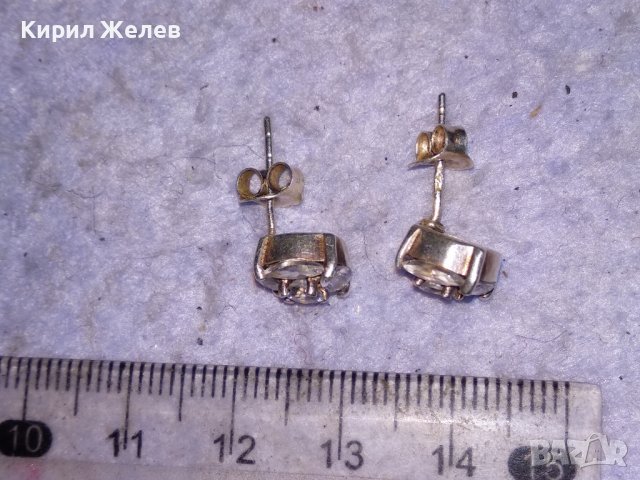 НЕЖНИ КЛАСИЧЕСКИ СКЪПОЦЕННИ СРЕБЪРНИ ОБЕЦИ СРЕБРО 925 с ЮВЕЛИРНО ФАСЕТИРАНИ КАМЪНИ БЯЛ ТОПАЗ 38530, снимка 9 - Обеци - 41451024