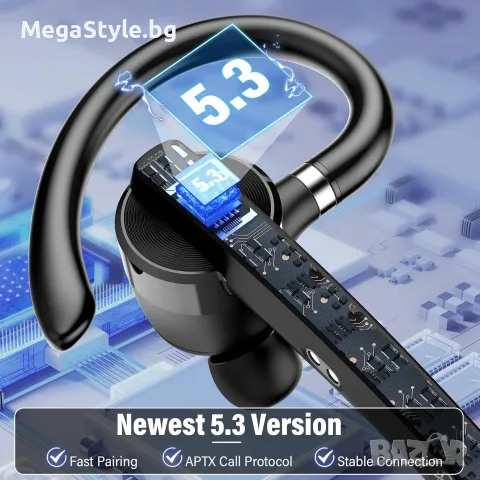 Премиум Единична Bluetooth 5.3 Слушалка – 90ч. Батерия, Двоен Микрофон(ENC) и Изключително чист звук, снимка 2 - Bluetooth слушалки - 55750563