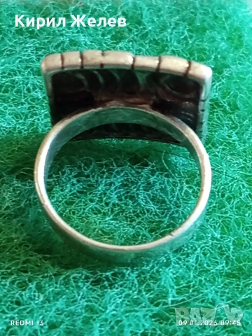 Абстрактен сребърен пръстен с фолклорни и възрожденски стил орнаментика 51963, снимка 5 - Пръстени - 53040108