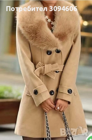 Палто с косъм , снимка 4 - Палта, манта - 52619772