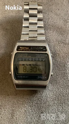 PONTIAC international  QUARTZ  DATE/SELECT  ALARM-CHRONO-GAME  STOP  START/STOP  GAME/RESET  , снимка 2 - Мъжки - 48716857
