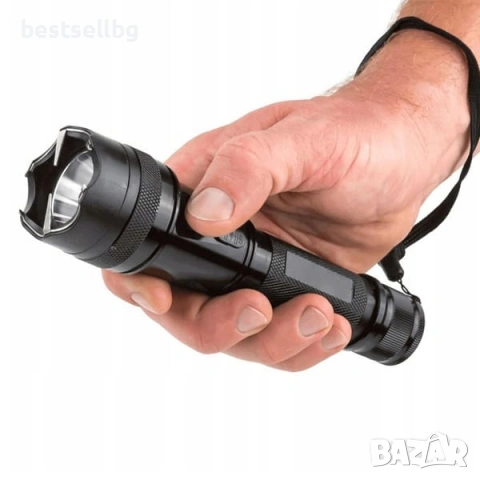 Професионален мощен електрошок кучегон LED фенер за самоотбрана охрана жени самозащита акумулаторен, снимка 6 - Оборудване и аксесоари за оръжия - 53090576