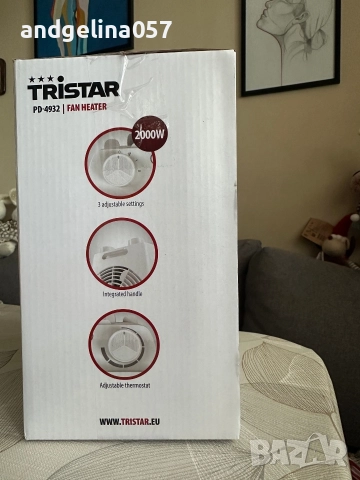 Електрически вентилаторен нагревател (духалка) Tristar PD-4932, снимка 4 - Отоплителни печки - 52973071