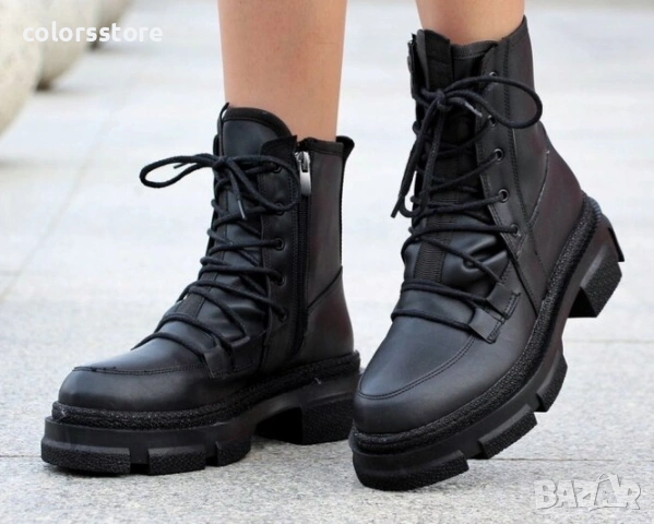 Равни боти - черна кожа - BRT10