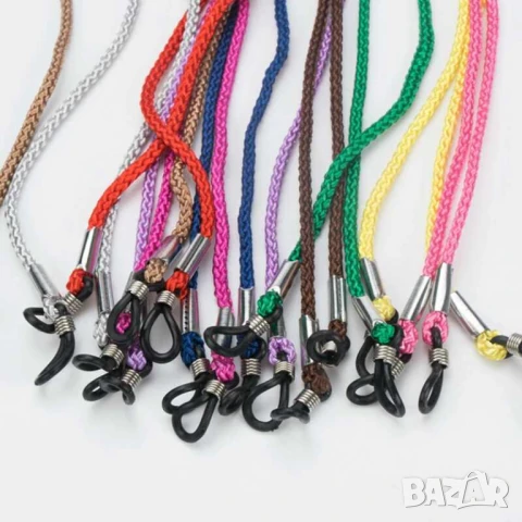 Връзки за очила, 12 бр, Многоцветни, 4 мм, 60 см