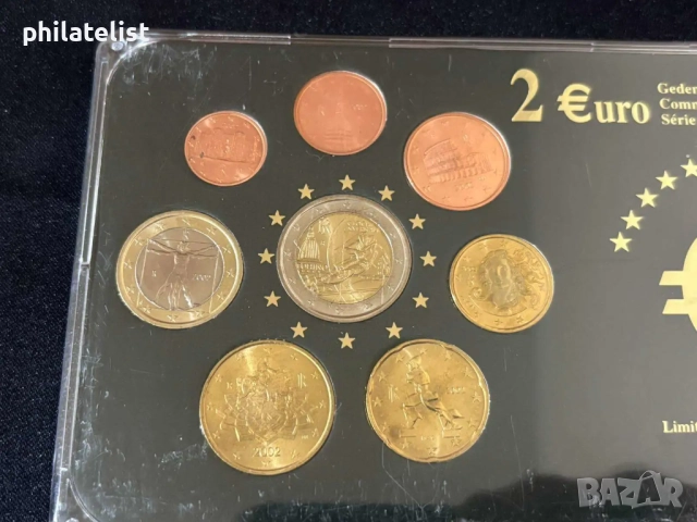 Италия 2002-2006 - Евро сет - комплектна серия от 1 цент до 2 евро , 8 монети UNC, снимка 2 - Нумизматика и бонистика - 52022171
