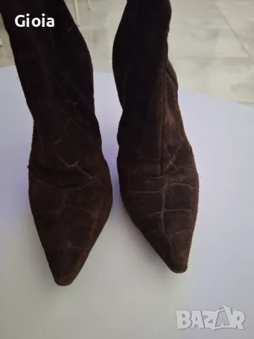 Just Cavalli ботуши естествена кожа и велур, снимка 3 - Дамски ботуши - 48653364