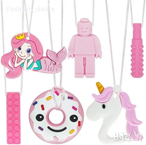 Нови Висулки безопасни за дъвчене 6 броя силикон момичета играчки Гризалки