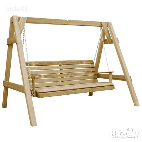 vidaXL Градинска люлка, импрегниран бор, 205x150x157 см(SKU: 45305)