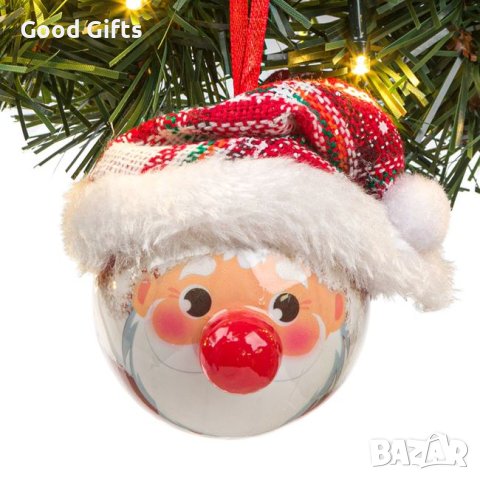 6 броя Комплект коледни топки, Дядо Коледа, 6.5см, снимка 2 - Други стоки за дома - 42687190