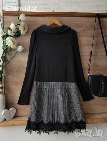 Зимна елегантна рокля с дантела , снимка 7 - Рокли - 52062086