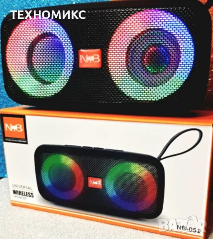 RGB Light NB-051 Bluetooth 5.0 преносим безжичен високоговорител, снимка 11 - Тонколони - 47969350