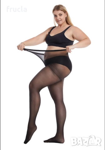 Фин Чорапогащник Размер Плюс - Черно