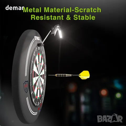 STASUN LED дартборд, сгъваема система за осветление на дартс, регулируем ъгъл и яркост, снимка 3 - Дартс - 49516418