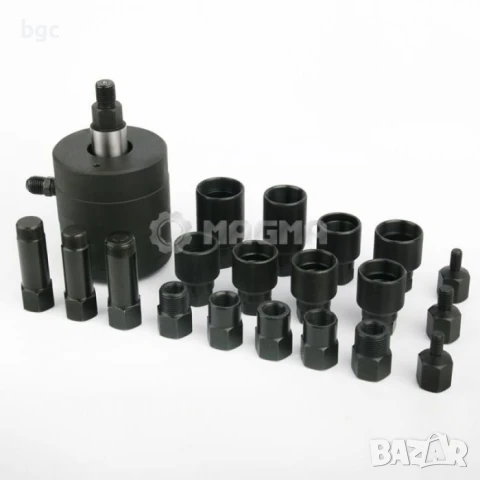 НОВ Комплект Пневматичен обратен чук за вадене на дюзи с включени вложки и адаптери за M8, M10, M12,, снимка 2 - Други инструменти - 50471665