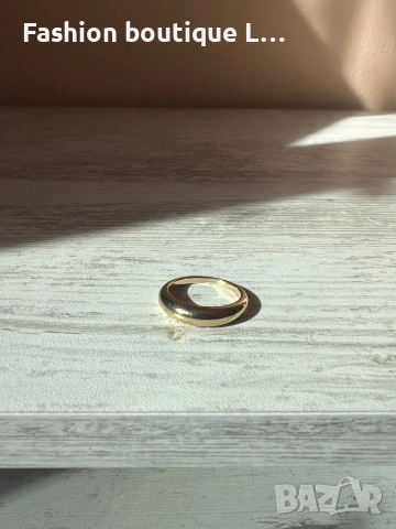 Златист пръстен ❤️, снимка 3 - Пръстени - 52247987