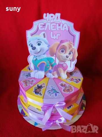 Картонена торта Пес патрул - Скай и Еверест, снимка 1