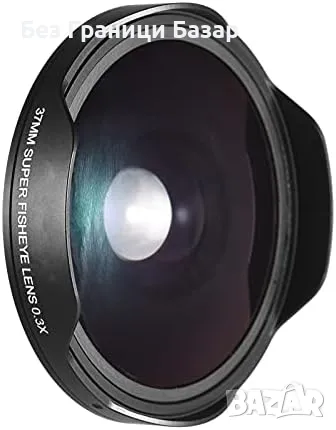 Нов Ултра широкоъгълен фишай обектив 37 мм с метален корпус за снимки, снимка 4 - Обективи и филтри - 47653087