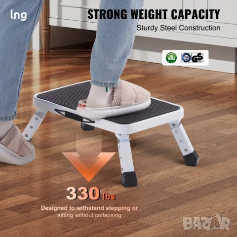 Продавам сгъваемо, преносимо стъпало VEVOR - 3 регулируеми височини!, снимка 10 - Къмпинг мебели - 51642428