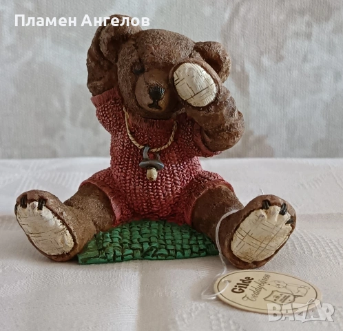 Колекционерска фигурка мече Gilde Teddi Gilde Baby Pink - ръчна изработка. , снимка 3 - Колекции - 53853291