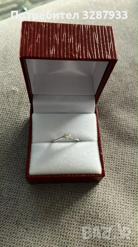 Годежен дамски пръстен с диамант, снимка 2 - Пръстени - 53523035