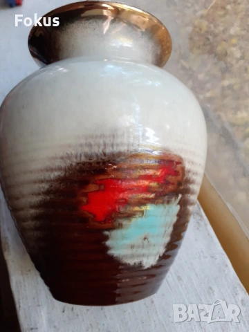 Ваза немска керамика керамика, снимка 6 - Антикварни и старинни предмети - 53451782