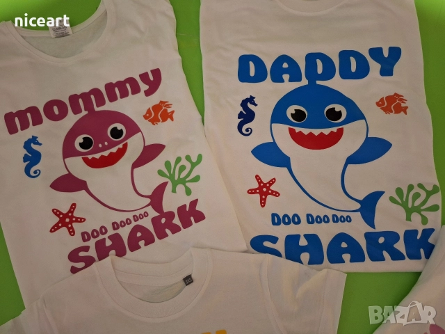 Семейни тениски Baby Shark, снимка 4 - Детски тениски и потници - 52942591