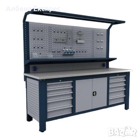 Метална работна маса за автосервиз - Инструментален шкаф, шлосерски метални маси, снимка 3 - Други инструменти - 44279194