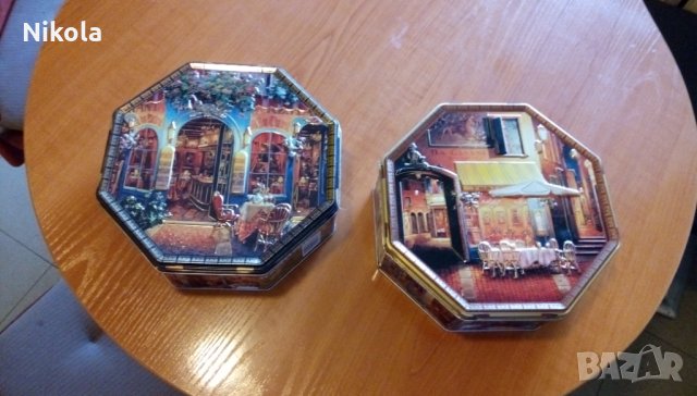 Метална кутия за бисквити и шокола с картини на Виктор Швайко - Viktor Shvaiko
