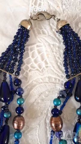 Уникален  авторски гердан ,,Лампворк,,, снимка 9 - Антикварни и старинни предмети - 50077176