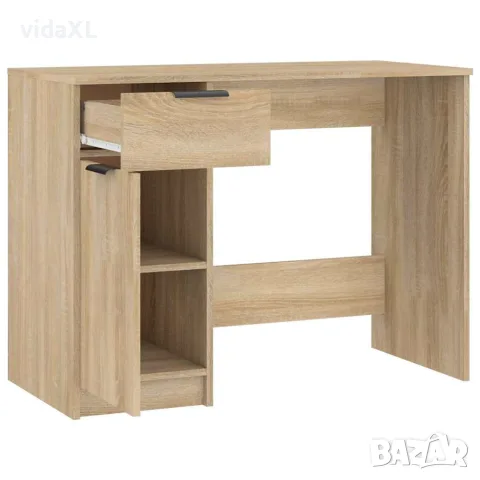 vidaXL Бюро, дъб сонома, 100x50x75 см, инженерно дърво, снимка 6 - Бюра - 56147926