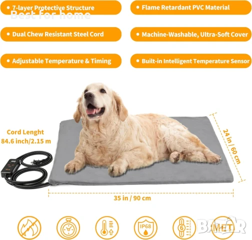 Електрическа нагревателна подложка за кучета и котки, снимка 2 - Други стоки за животни - 51236731