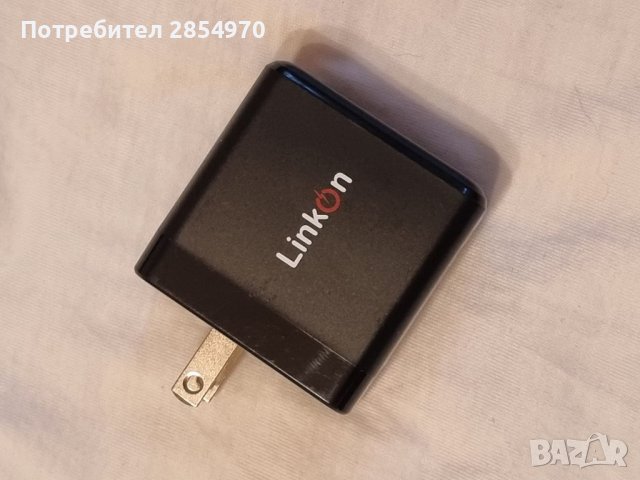  LinkOn, 65W, За Лаптопи, Таблети и Телефони, 65W USB-C PD3.0 PPS, 18W USB-A QC3.0 USA Standart, снимка 2 - Оригинални зарядни - 38659873