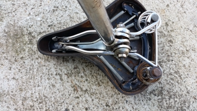 Ретро кожена седалка за колело, велосипед, снимка 7 - Части за велосипеди - 51385549