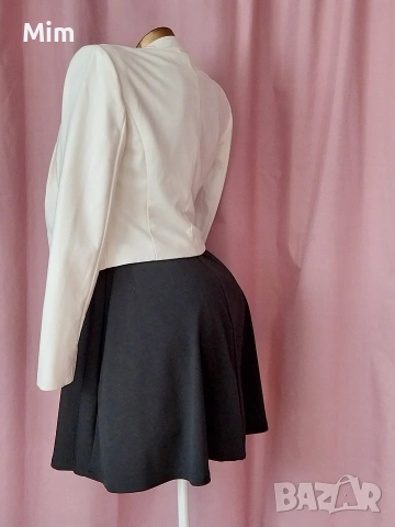 S Черна, бяла рокля и бяло сако, снимка 10 - Рокли - 53853600